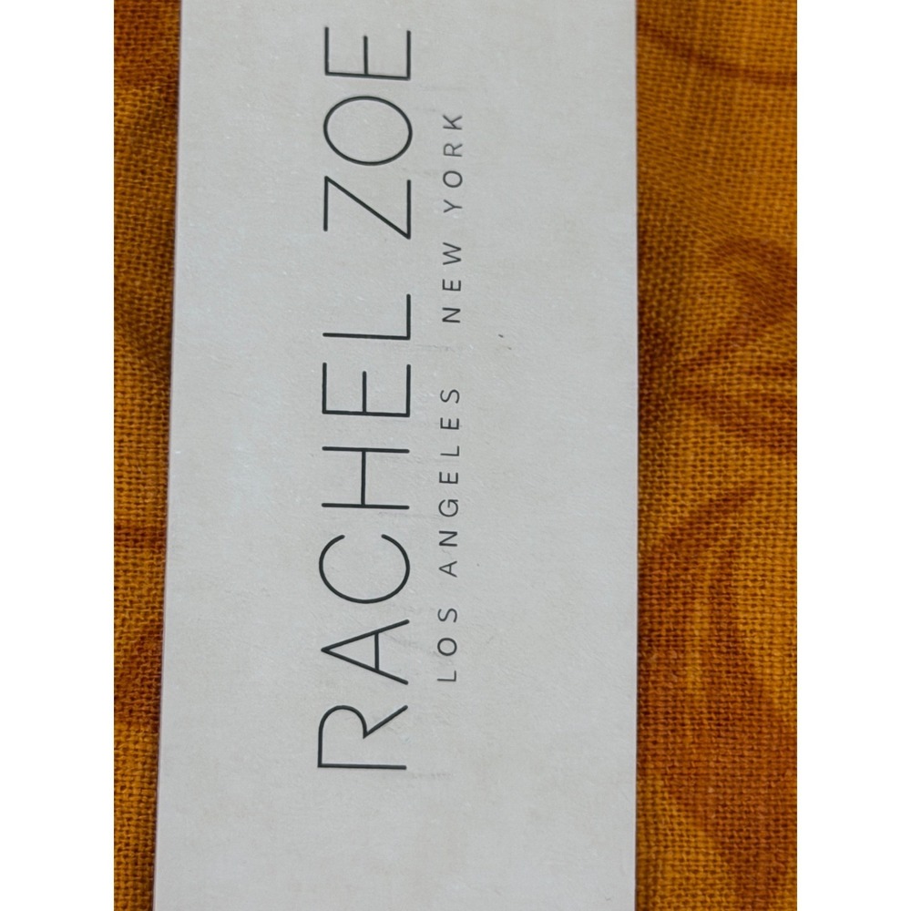 Rachel Zoe | Mustard Orange Floral Medallion Linen Blend Maxi Skirt | Small - Picture 8 of 16
